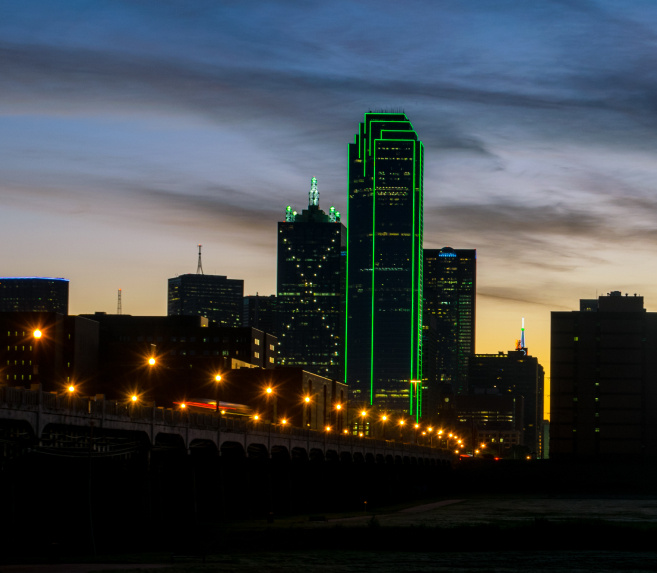 Dallas city lights